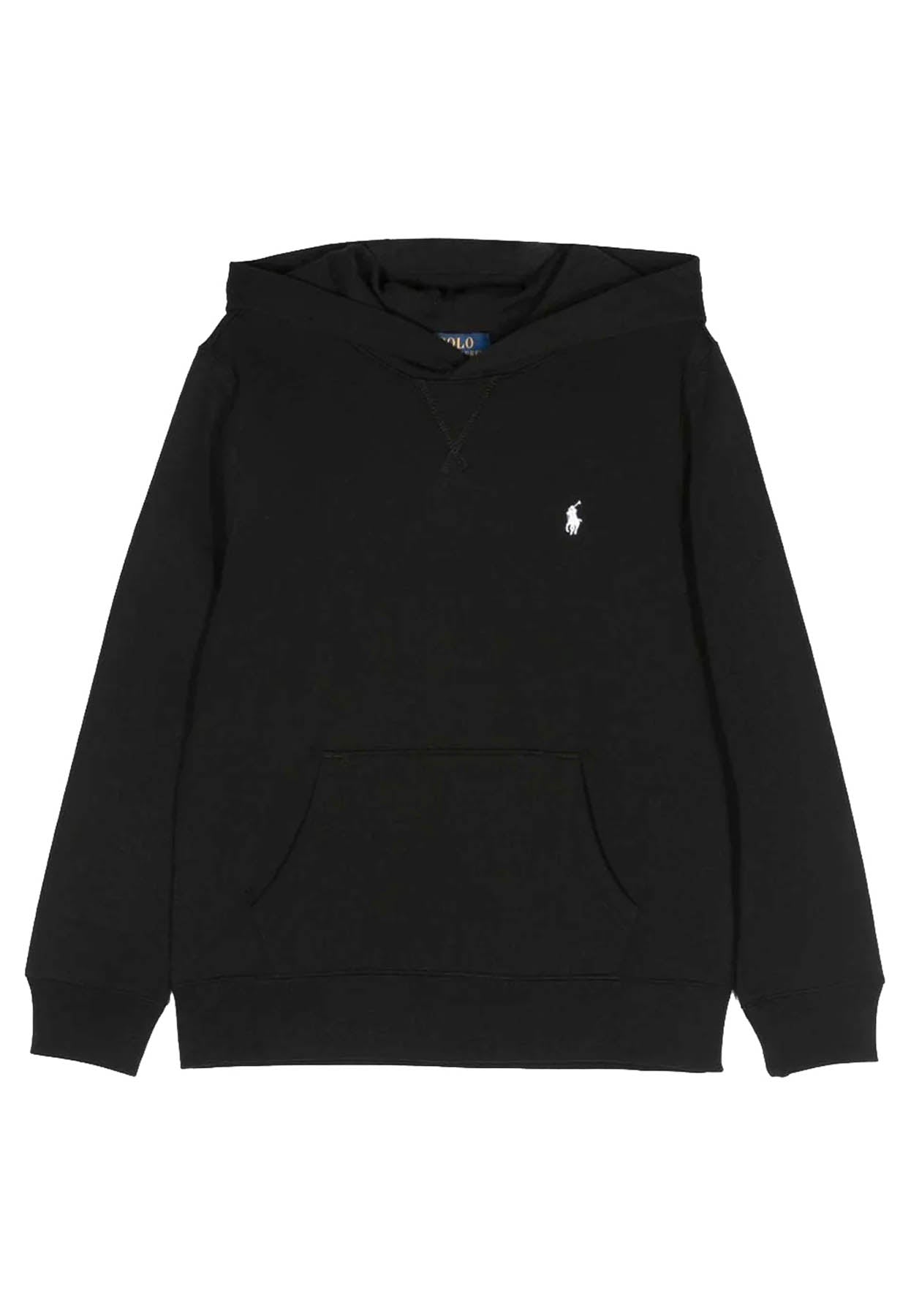 Felpa bambino Ralph Lauren nera in cotone | ViaMonte Shop