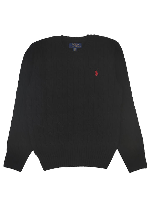 Ralph Lauren maglia nera bambino in misto cashmere