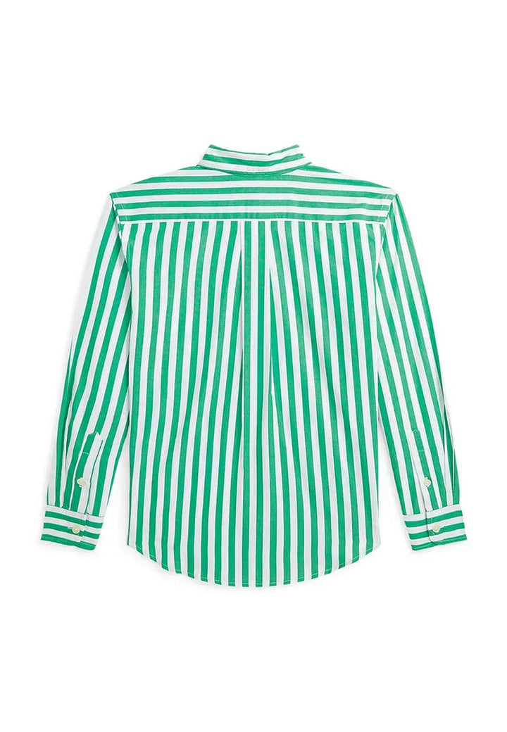 Camicia bambino Ralph Lauren bianca/verde in cotone