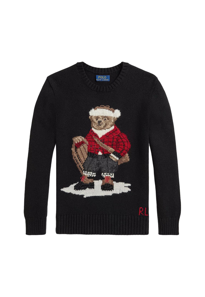 Maglia bambino Ralph Lauren nera in cotone
