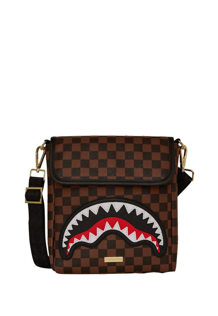 Borsello tracolla unisex Sprayground marrone in pelle vegana