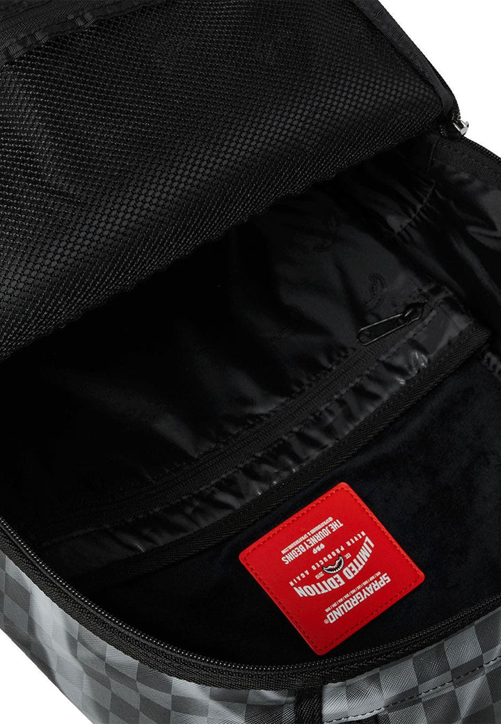 Zaino unisex Sprayground nero stampa fumo in pelle vegana