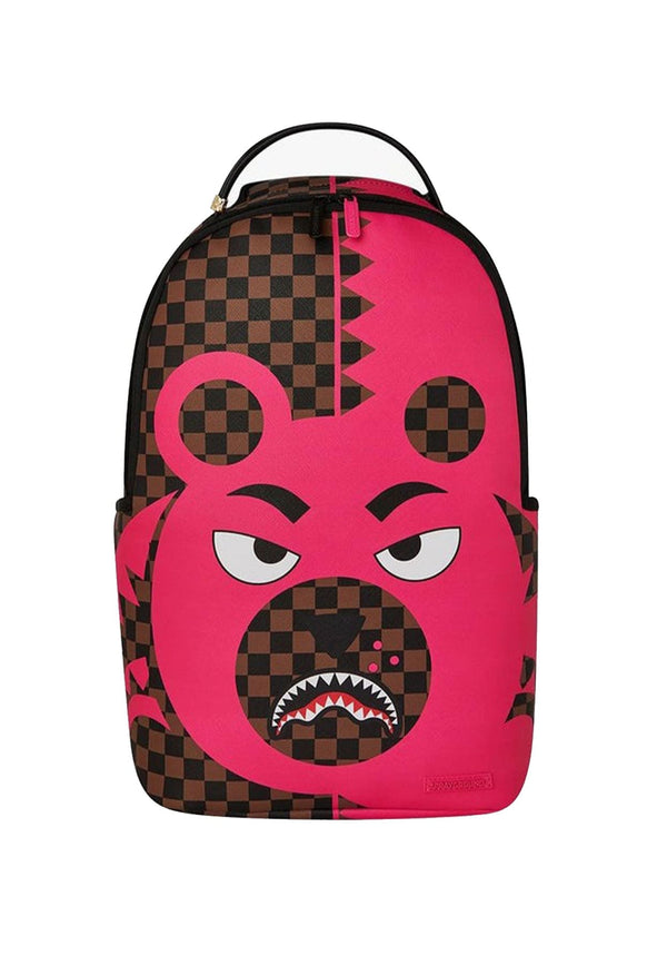 Zaino unisex Sprayground marrone stampa orso in pelle vegana