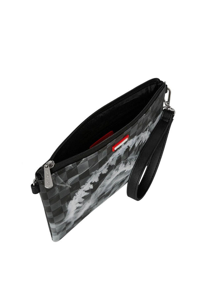 Pochette nera unisex Sprayground in pelle vegana