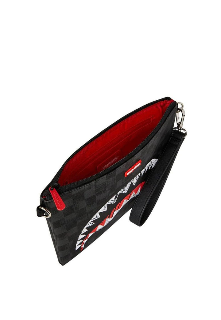 Pochette nera unisex Sprayground in pelle vegana