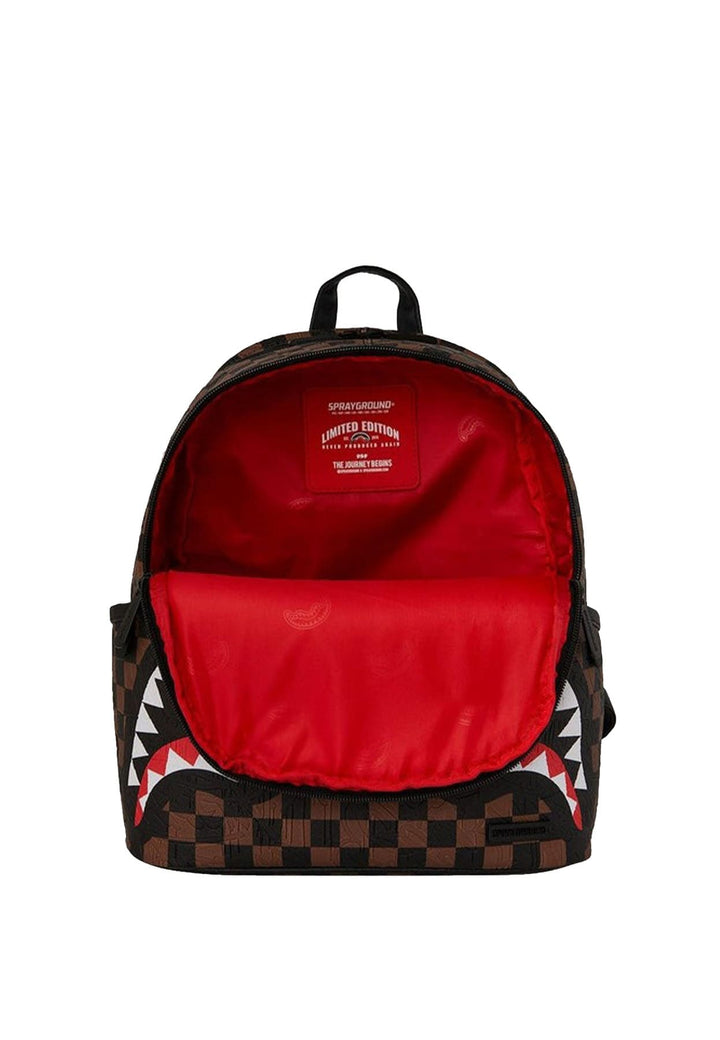 Zaino unisex Sprayground marrone in pelle vegana