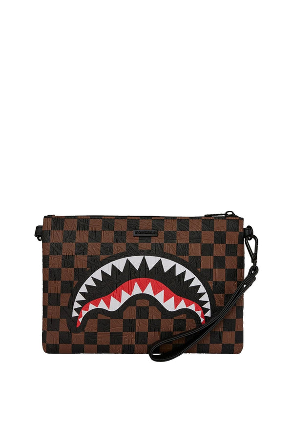 Pochette marrone unisex Sprayground in pelle vegana