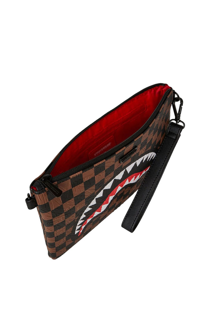 Pochette marrone unisex Sprayground in pelle vegana