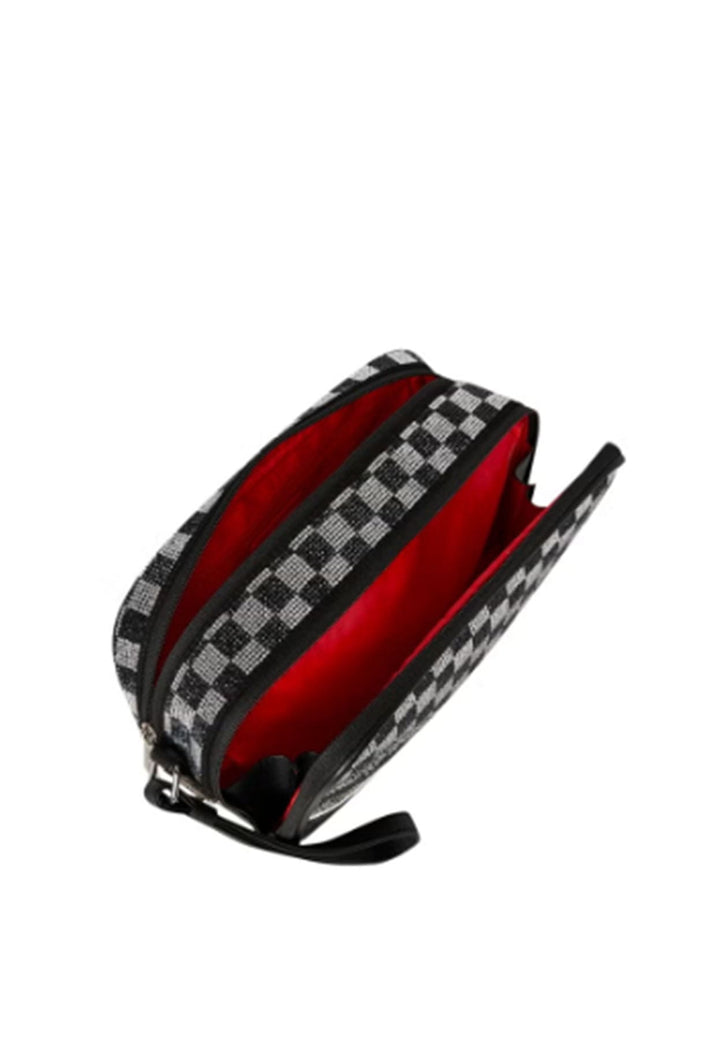 Pochette nera con strass unisex Sprayground in pelle vegana