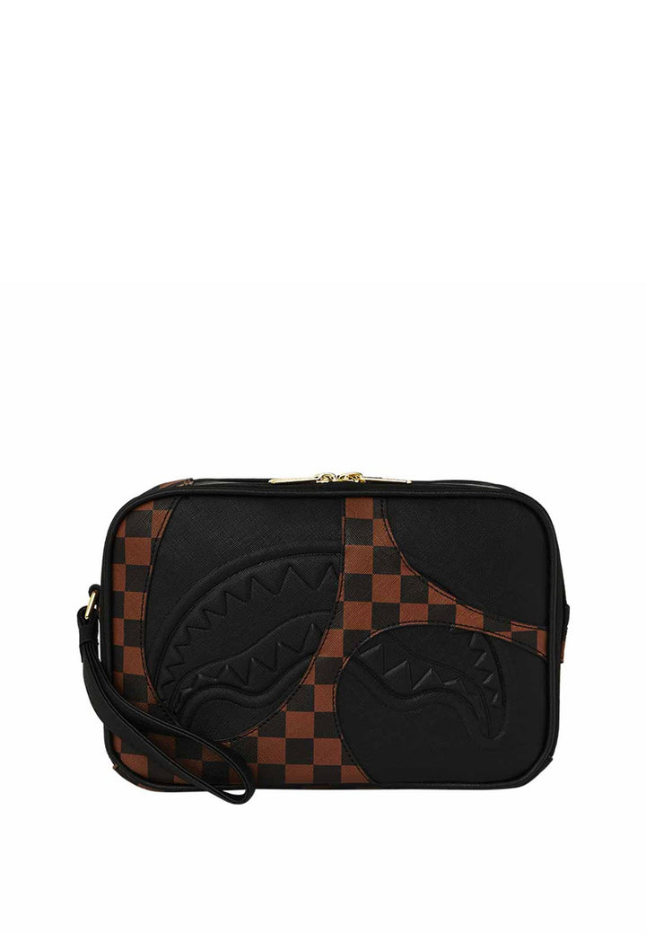 Pochette nera e marrone unisex Sprayground in pelle vegana
