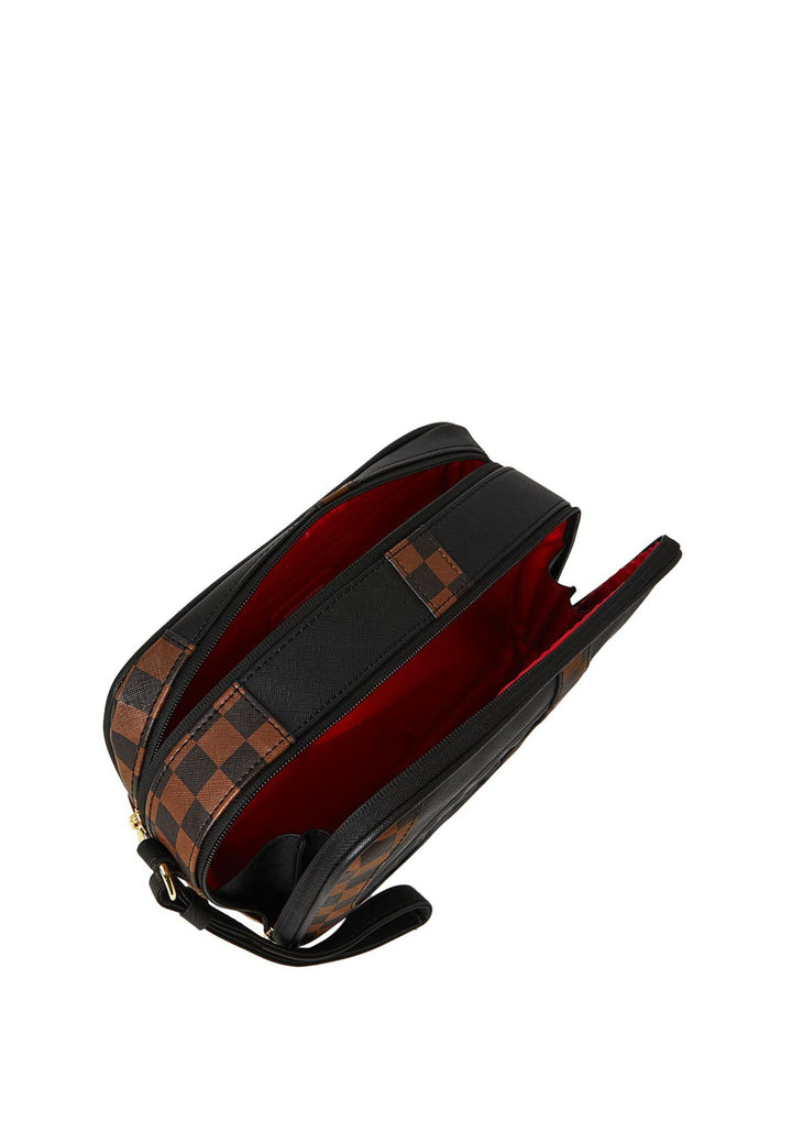 Pochette nera e marrone unisex Sprayground in pelle vegana