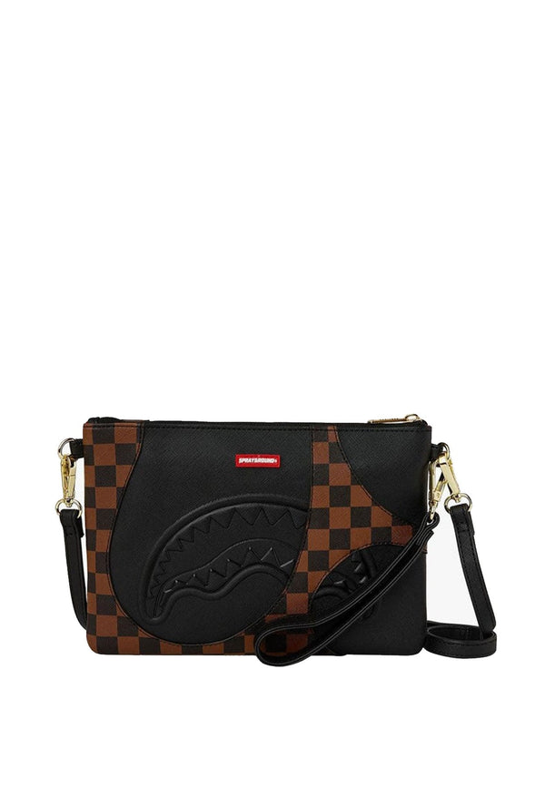 Pochette marrone unisex Sprayground in pelle vegana