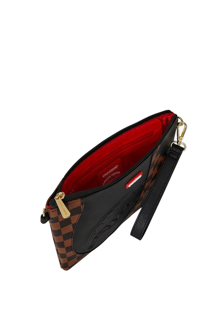 Pochette marrone unisex Sprayground in pelle vegana