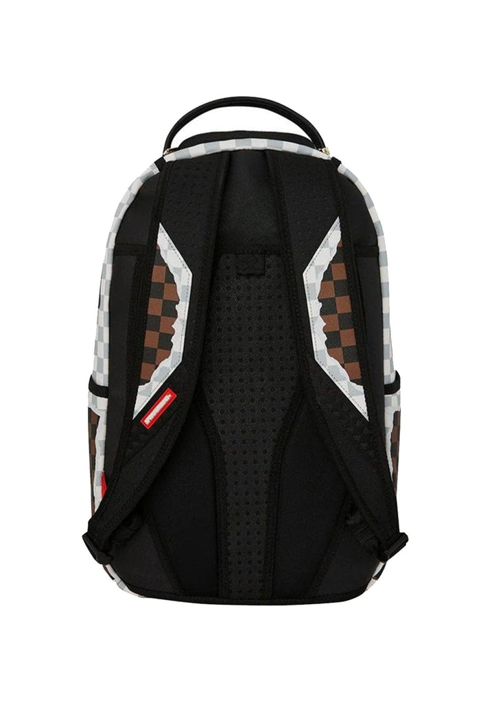 Zaino unisex Sprayground marrone e grigio in pelle vegana