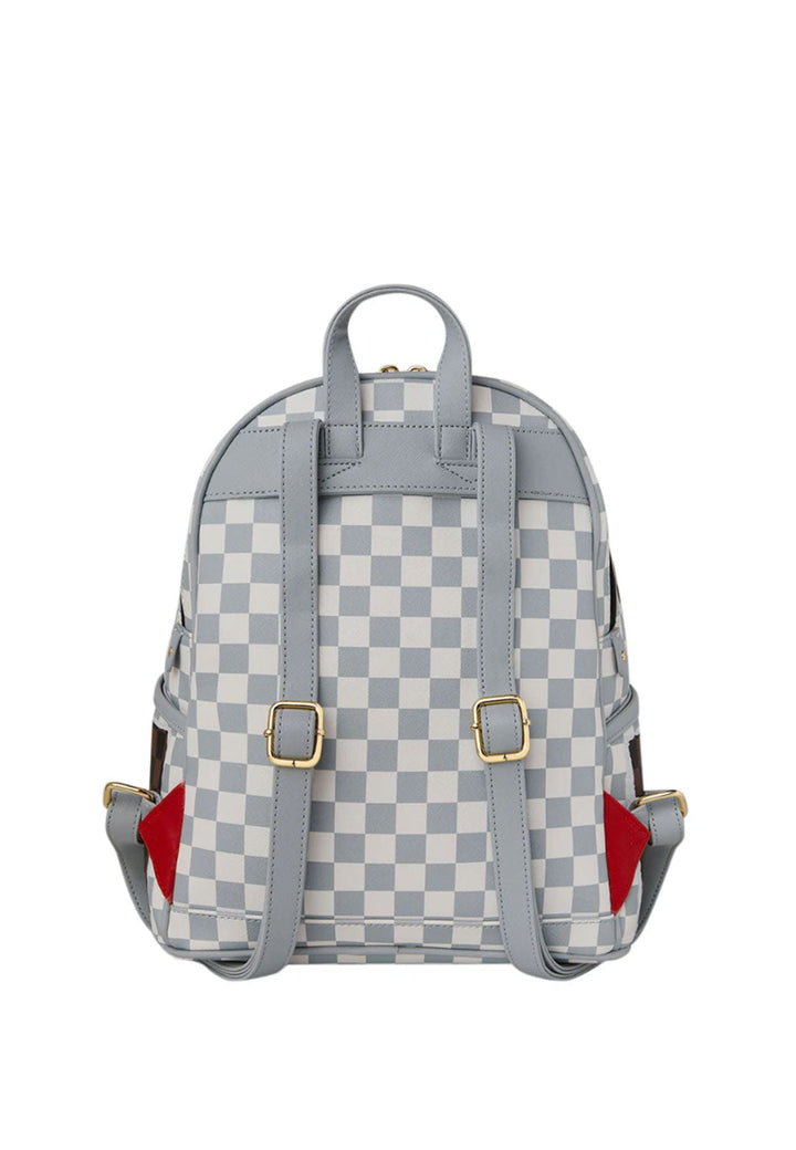 Zaino unisex Sprayground grigio e marrone in pelle vegana