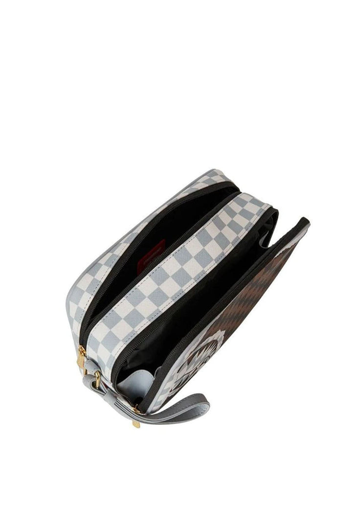 Pochette grigia e marrone unisex Sprayground in pelle vegana