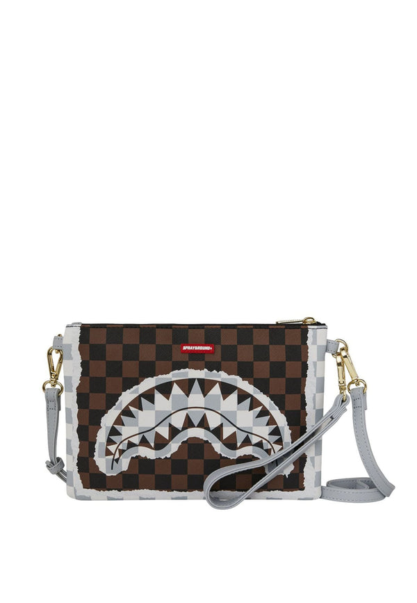 Pochette marrone unisex Sprayground in pelle vegana