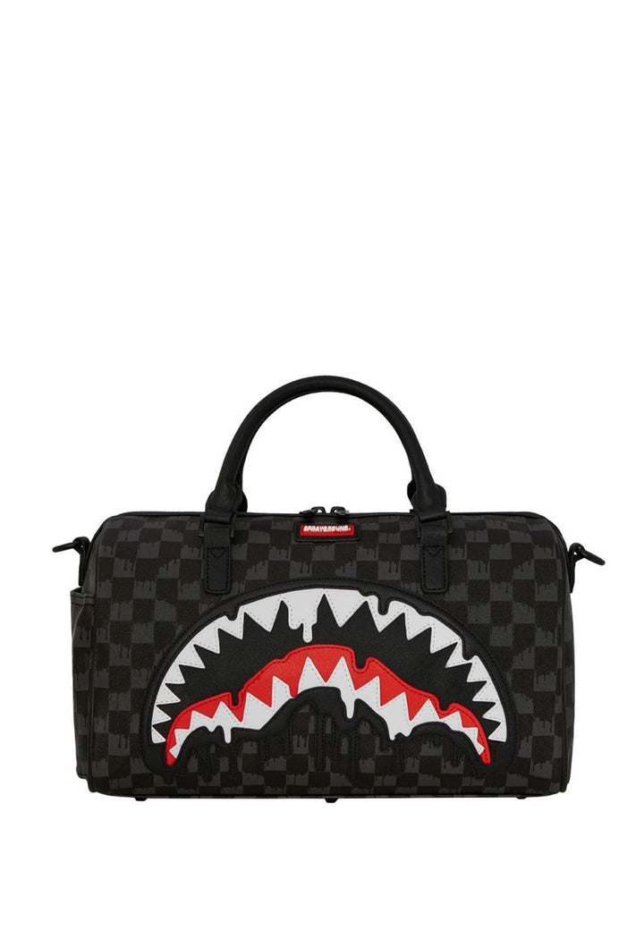 Borsa bauletto nero unisex Sprayground Dripping Sharks in Paris Mini