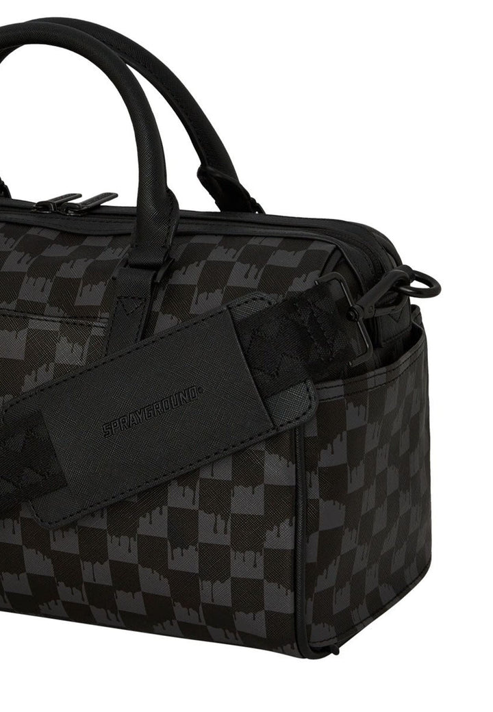 Borsa bauletto nero unisex Sprayground Dripping Sharks in Paris Mini