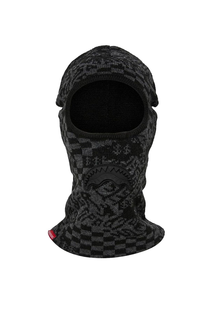 Balaclava nero unisex Sprayground con logo in misto lana