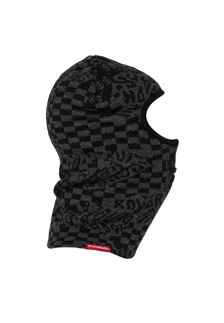 Balaclava nero unisex Sprayground con logo in misto lana