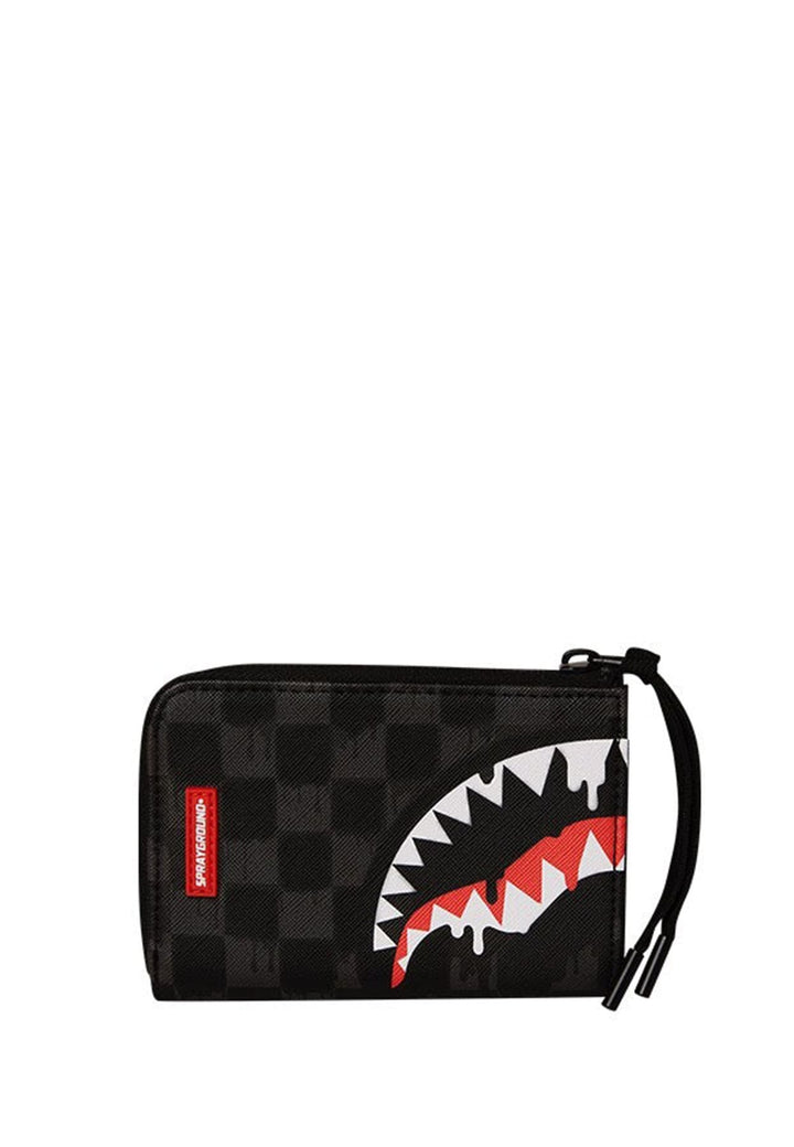 Portafoglio nero unisex Sprayground Dripping Sharks in Paris Wallet