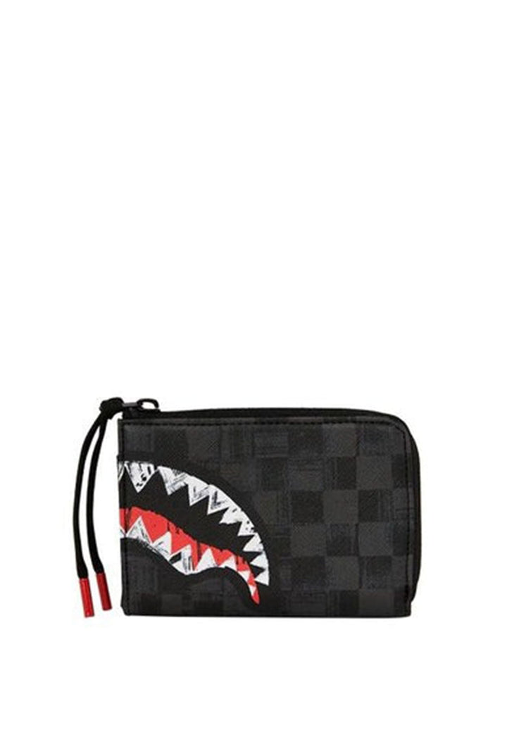 Portafoglio nero unisex Sprayground in pelle vegana