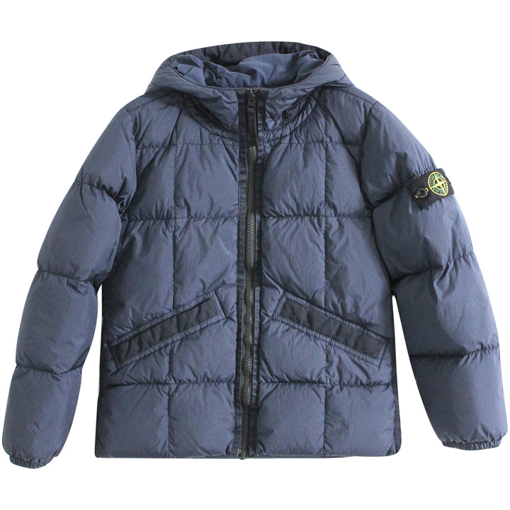 Giubbino bambino Stone Island blue marine in nylon