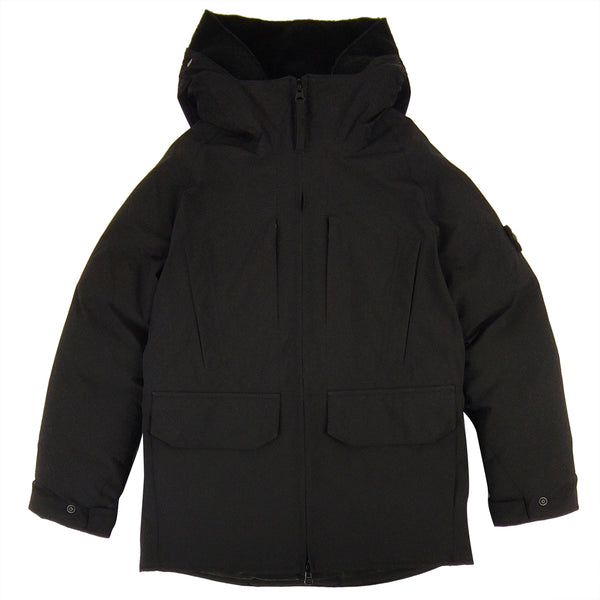 Giubbino bambino Stone Island nero con cappuccio