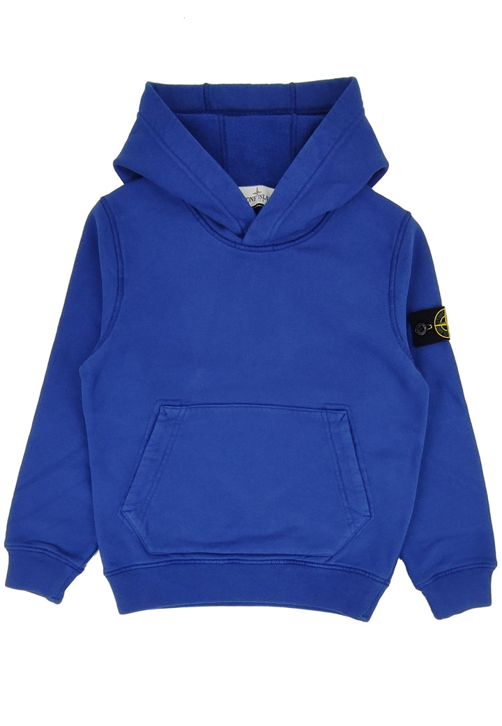 Felpa bambino Stone Island bluette in cotone