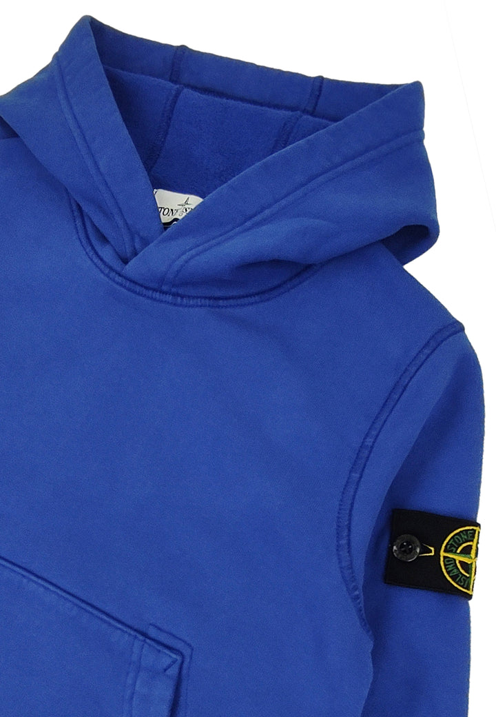Felpa bambino Stone Island bluette in cotone