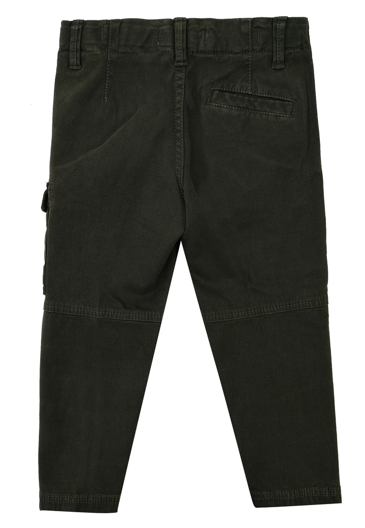 Pantalone bambino Stone Island verde in cotone stretch