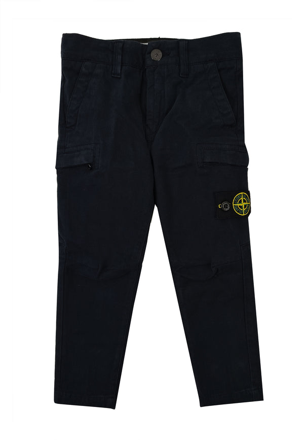 Pantalone bambino Stone Island blu in cotone