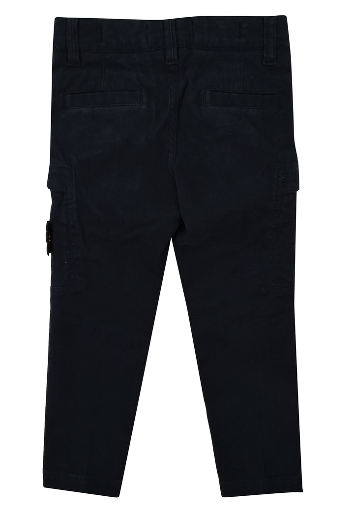 Pantalone bambino Stone Island blu in cotone