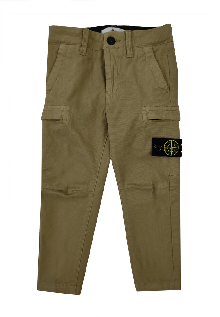 Pantalone bambino Stone Island beige in cotone