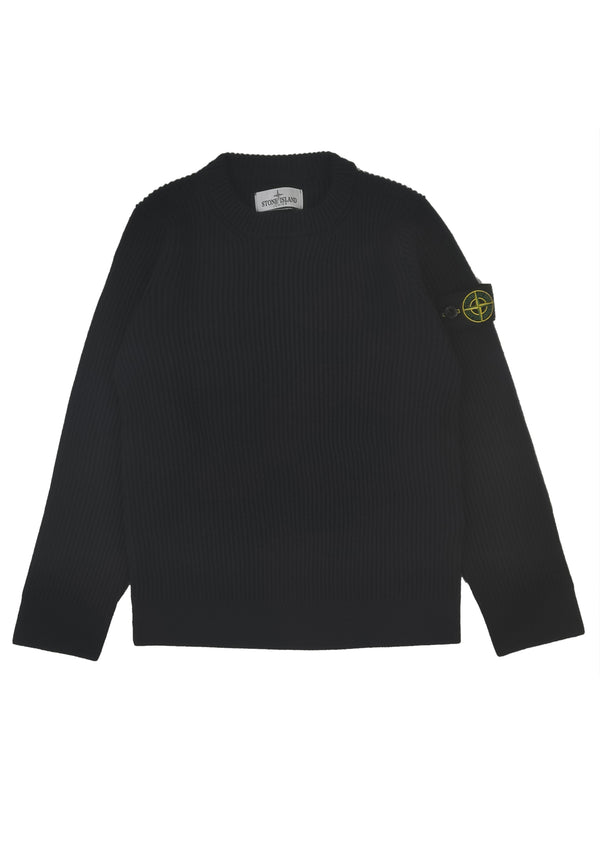 Maglia bambino Stone Island blu in pura lana