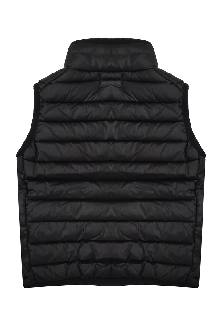 Piumino smanicato bambino Stone Island nero in nylon