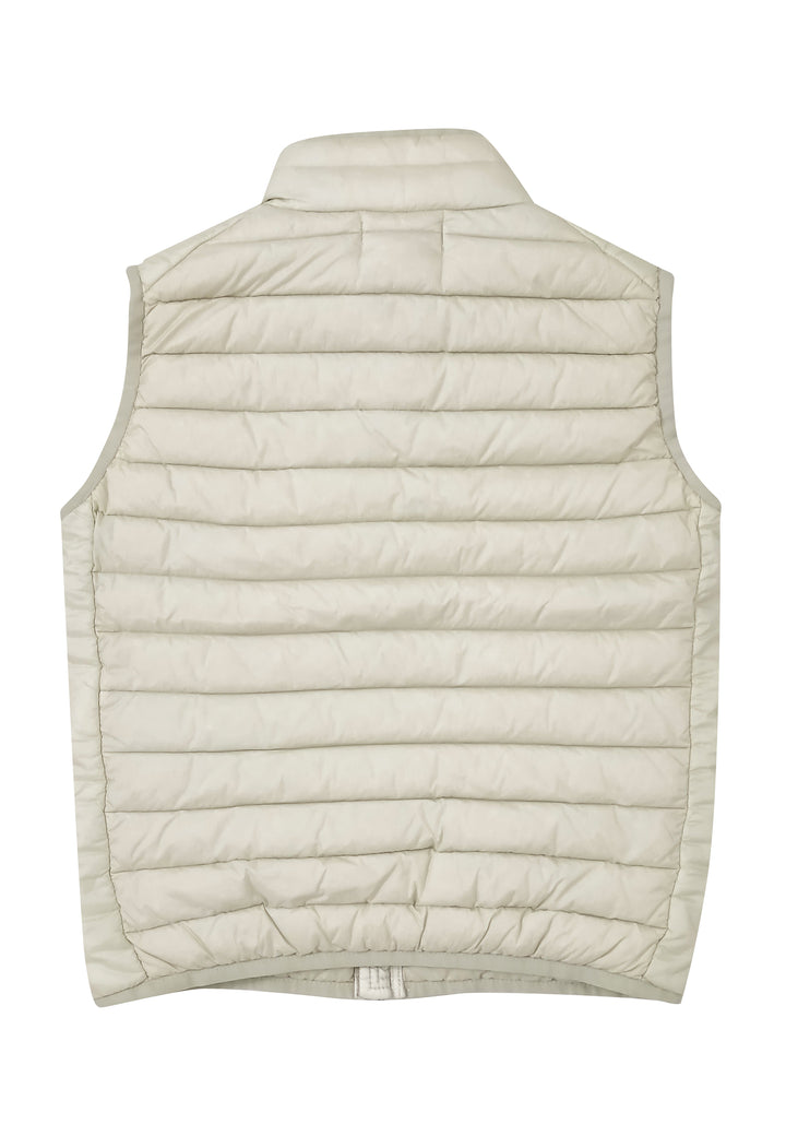 Piumino smanicato bambino Stone Island beige chiaro in nylon