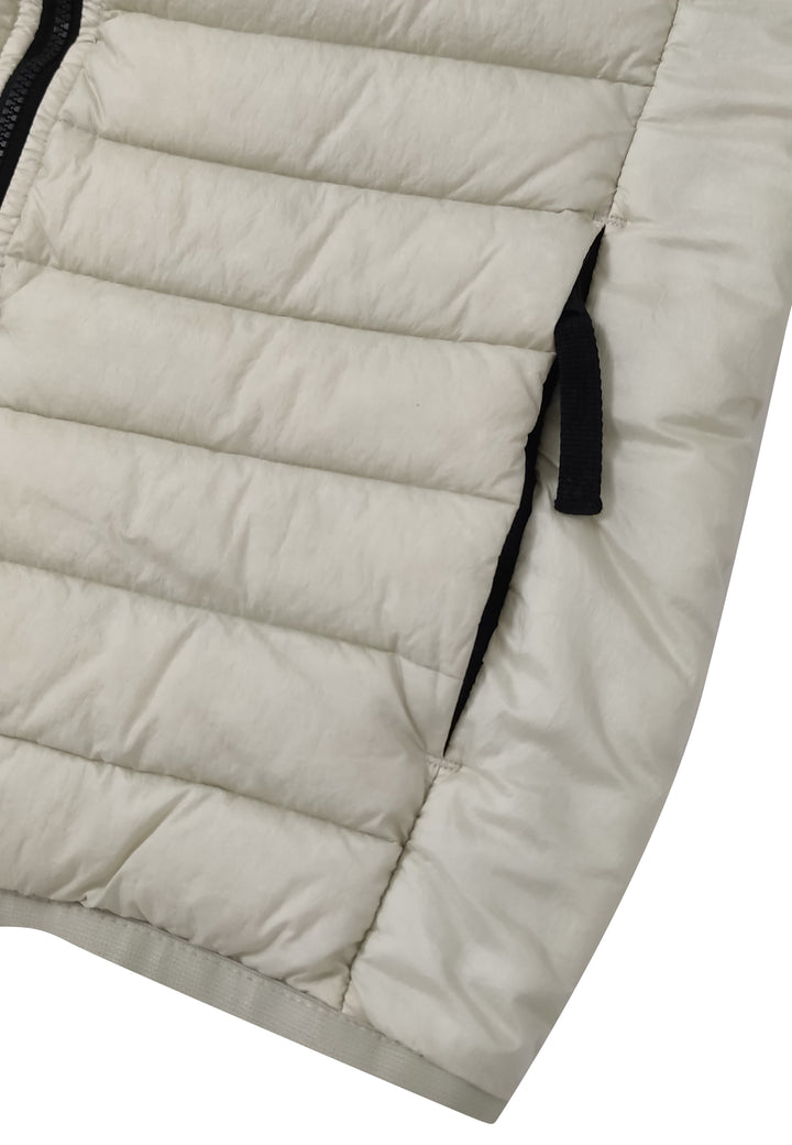 Piumino smanicato bambino Stone Island beige chiaro in nylon