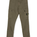 Pantalone bambino Stone Island verde in cotone