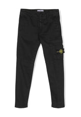 Pantalone bambino Stone Island nero in cotone | ViaMonte Shop