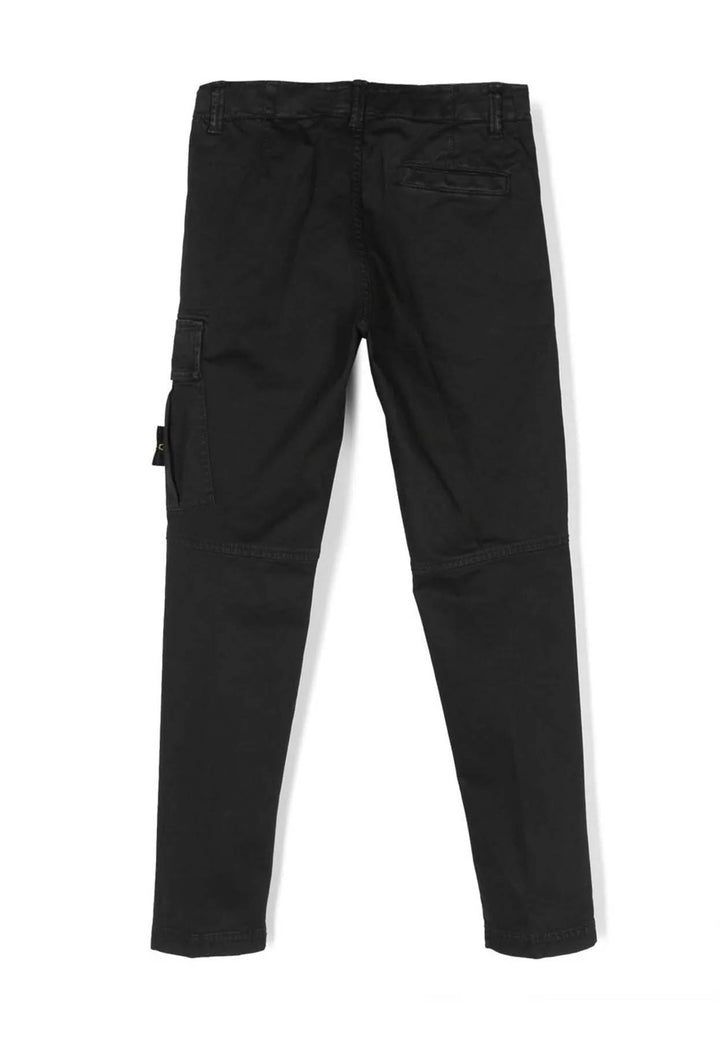 Pantalone bambino Stone Island nero in cotone
