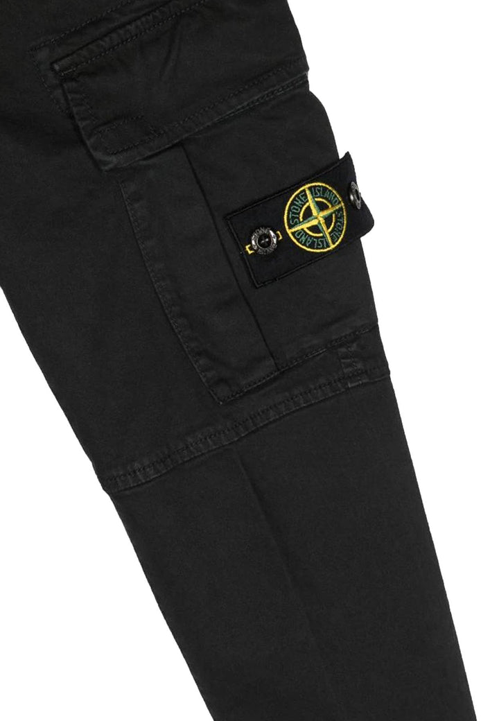 Pantalone bambino Stone Island nero in cotone