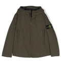 Giubbino bambino Stone Island verde in tessuto tecnico