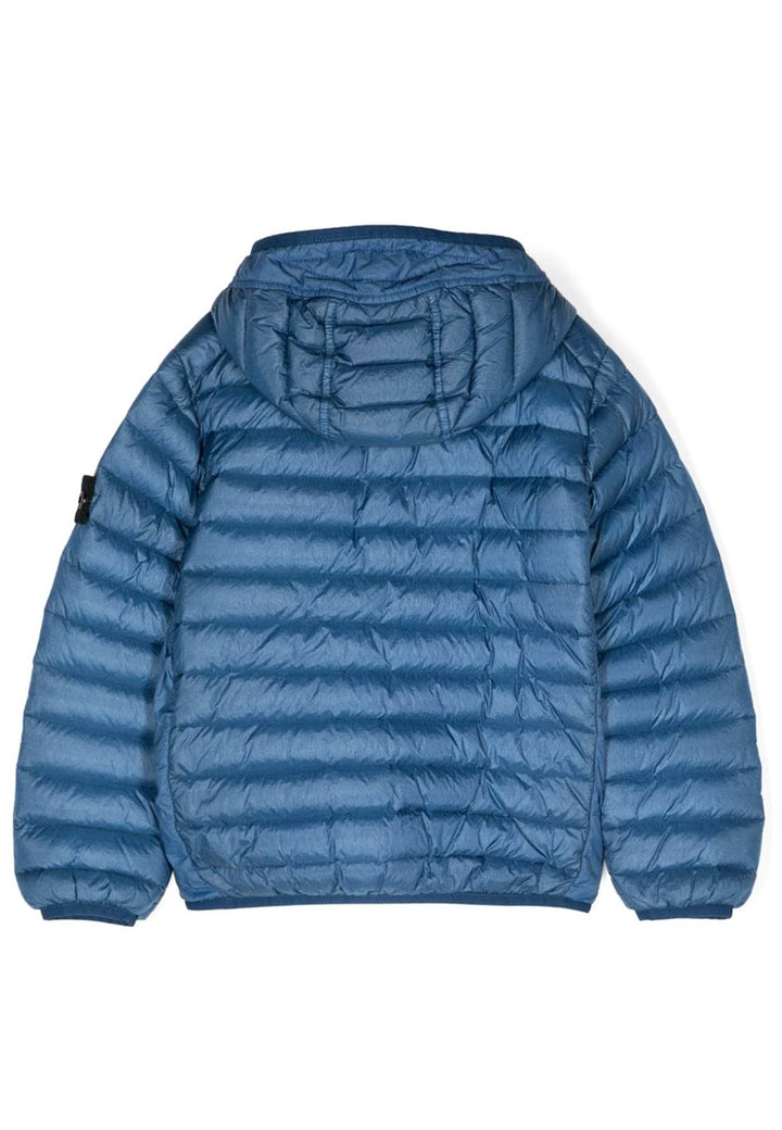 Piumino bambino Stone Island bright blue in nylon