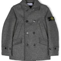 Cappotto bambino Stone Island grigio in lana