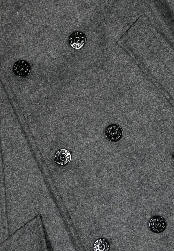 Cappotto bambino Stone Island grigio in lana