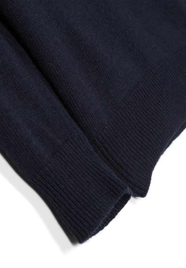 Maglia bambino Stone Island blu navy in misto lana