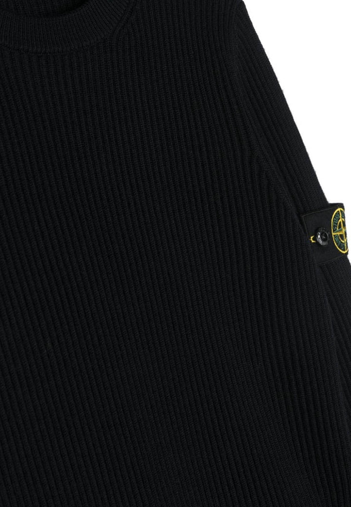 Maglia bambino Stone Island blu navy in lana vergine