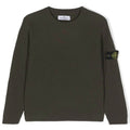 Maglia bambino Stone Island verde in lana vergine